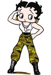 Betty Boop - In Army Clothing - Life Size Standup