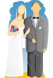 Wedding Couple Stand-In - Life Size Cardboard