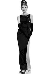 Audrey Hepburn - Black Dress - Cardboard Cutout