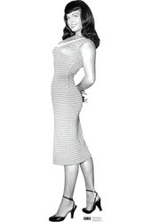 Bettie Page - Striped Dress - Cardboard Cutout