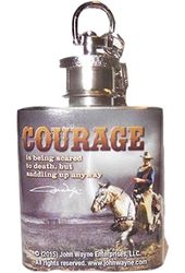 John Wayne - Courage - Mini Flask Keychain