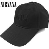Nirvana - Text Logo - Adjustable Black Baseball