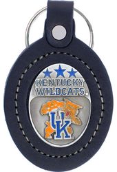 Football - NCAA - Kentucky Wildcats Leather & Sculpted Enamel Keychain Football - NCAA - Kentucky Wildcats Leather &