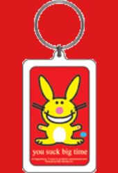 Happy Bunny - You Suck - Keychain
