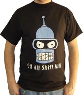 Futurama - Ctl Alt Shift Kill - T-Shirt