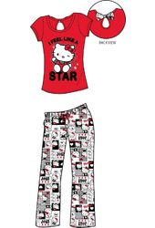 Hello Kitty - Red & Black Back Bow - Pajama Set