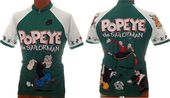Popeye - Cycling Jersey Short Sleeve Green & White