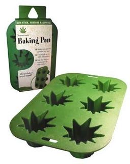 Stonerware - Marijuana Leaf Shaped Cupcake Tray