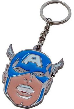 Marvel Comics - Captain America - Face Metal Key Chain Marvel Comics - Captain America - Face Metal Key