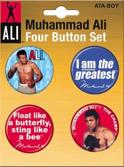 Muhammad Ali - Carded 4 Button Set