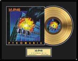 Def Leppard - Pyromania: Framed 18"x24" Gold