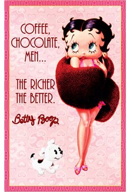 Betty Boop - "Coffee, Chocolate & Men" Large Tin