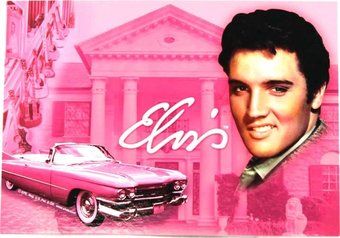 Elvis Presley - Pink - Postcard