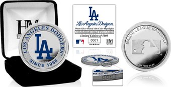 Los Angeles Dodgers Silver Color Coin