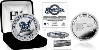 Milwaukee Brewers Silver Color Coin