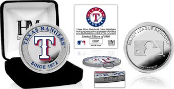 Texas Rangers Silver Color Coin