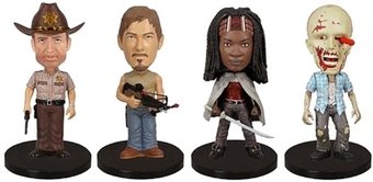 Funko The Walking Dead Mini Wacky Wobbler Set 4-Piece Rick Grimes Michonne Daryl 