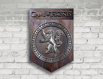 Game of Thrones - Lannister Crest Real Wood Wall
