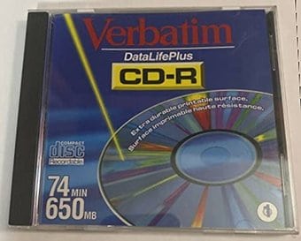 Verbatim CDR 650MB 74MIN Media 16x (1-Pack with