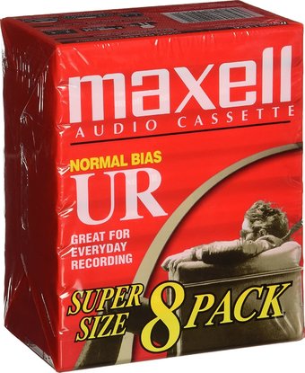 Maxell UR-60/8 Normal Bias Audiocassette - 8 Pack