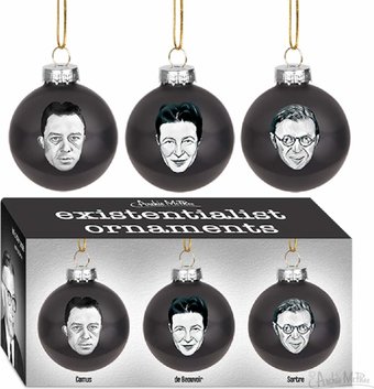 Existentialist Holiday Glass Ornaments (Set of 3)