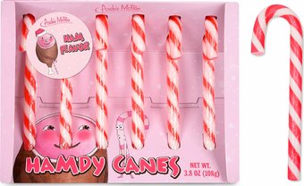 Hamdy - Ham Flavored Candy Canes (6 Candy Canes)