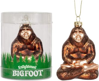 Enlightened Bigfoot Hand Blown Glass Ornament
