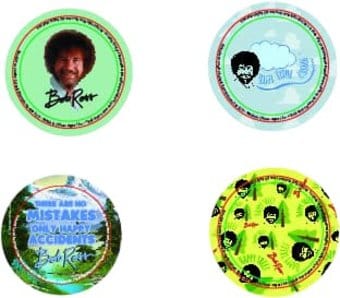 Bob Ross Surreal Button Pin Set 4 Count