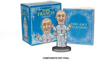 Pope Francis Mini-Bobblehead + Book