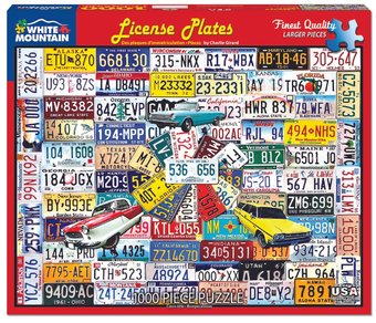 License Plates Puzzle (1000 Pieces)