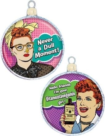 I Love Lucy - Pop Art - Christmas Ornament Set