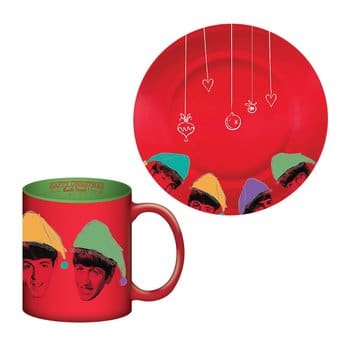 The Beatles - Christmas Ceramic 16 oz. Mug & Saucer Set The Beatles - Christmas Ceramic 16 oz. Mug &