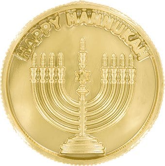 Clever Candy - Milk Chocolate Giant Hannukah Gelt Clever Candy - Milk Chocolate Giant Hannukah Gelt