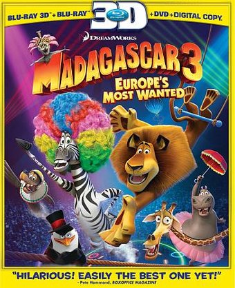 Madagascar 3: Europe's Most Wanted 3D (Blu-ray +