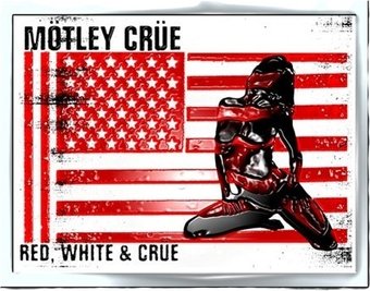 Motley Crue Pin Badge: Red White & Crue Logo