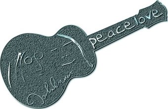 John Lennon - Peace & Love Guitar Metal Pin