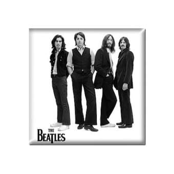 The Beatles - White Iconic Image Magnet