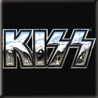 Kiss - Chrome Logo - Metal Refrigerator Magnet