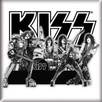Kiss - Graphite Band - Metal Refrigerator Magnet