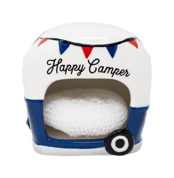 Happy Camper - Earthenware Scrubby Holder with