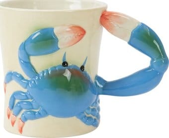 Blue Crab - 18 oz. Earthenware Mug with Molded
