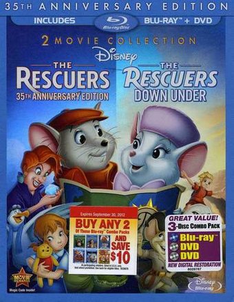 Rescuers / The Rescuers Down Under (Blu-ray + DVD)