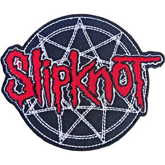 Slipknot - Red Logo Over Nonogram Woven Patch