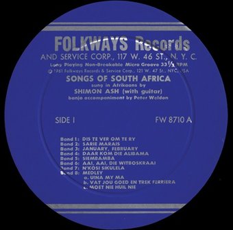 Songs of South Africa: Sung in Afrikaans