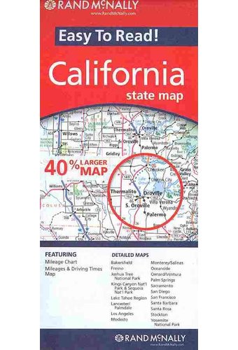 Rand McNally Easy to Read! California State Map