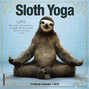 Sloth Yoga Mini - 2019 - Wall Calendar