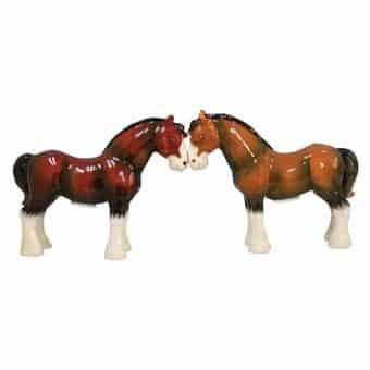 Horses - Magnetized Ceramic Salt & Pepper Shakers
