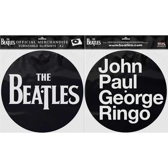 Beatles - Drop T Logo & John Paul George & Ringo - Turntable Slipmat Set Beatles - Drop T Logo & John Paul George & Ringo