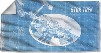 Star Trek - Enterprise Blueprint Beach Towel