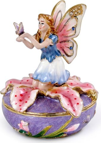 Fairy on Lily - Jewelry Box